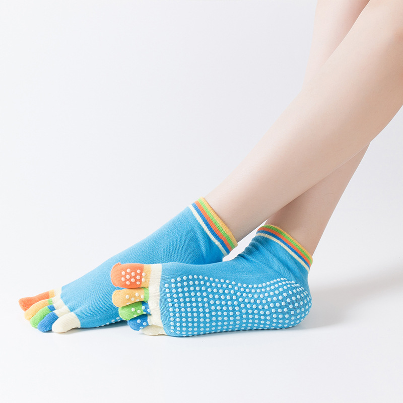 Factory direct yoga socks open toe professional dispensing non-slip ladies yoga five-finger socks toe socks