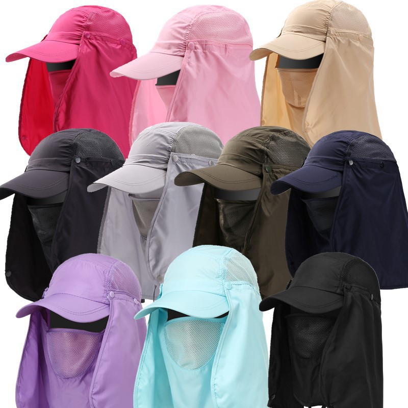 Outdoor Bicycle Riding Headgear for Men and Women Anti-UV Cap Outdoor Sunshade Mountaineering Cap Fisherman Cap Fishing Breathable