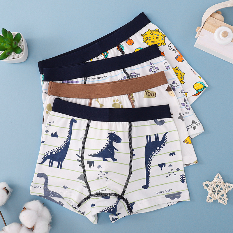 Boys' boxer underwear cotton large children's boxer shorts 10-12 years old children's pants factory direct sales 3 years old