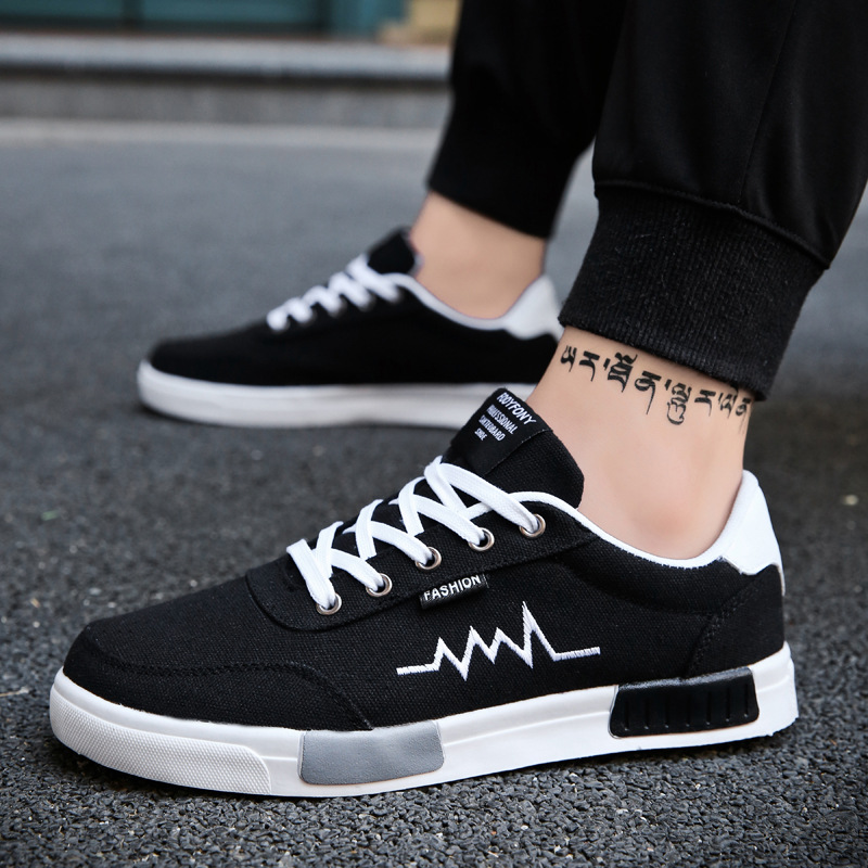 Men's Shoes 2024 New Arrival Cloth Shoes Canvas Shoes Trendy Shoes Korean Style Trendy All-match Casual Shoes Summer Breathable High-top Sneakers