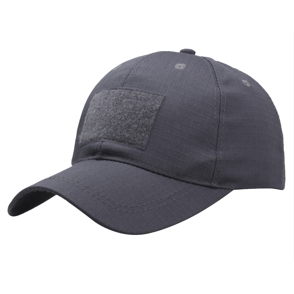 Wholesale solid color baseball cap Velcro cap outdoor sun hat training cap camouflage hat spot
