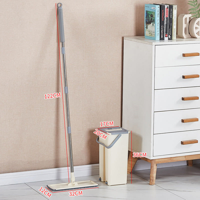 Hand wash-free lazy flat mop wet and dry Mop Mop Mop scraping with bucket suit