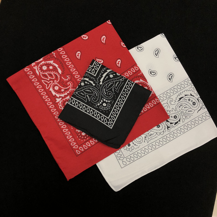 Polyester 55cm turban cashew large square wholesale Paisley vortex print 3 sets of 2