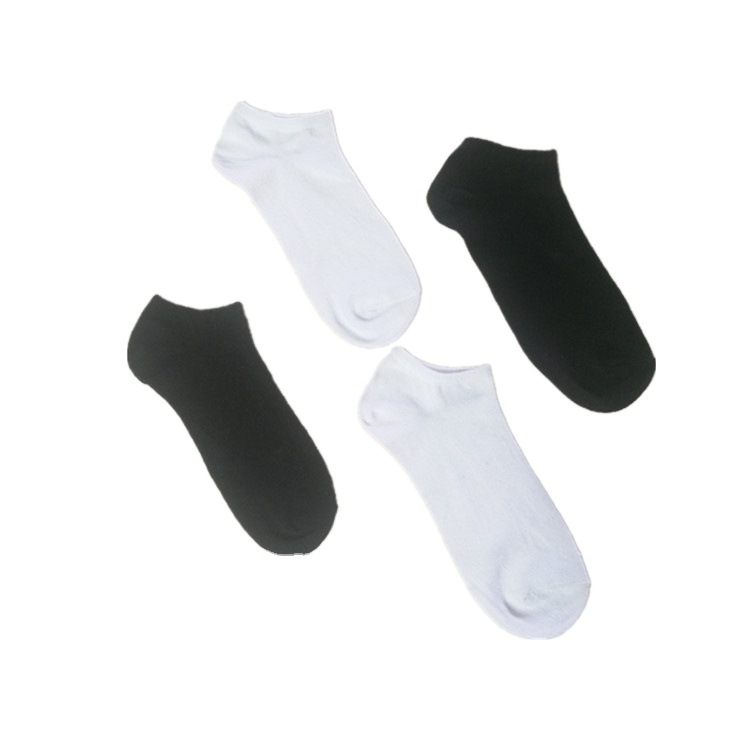 Socks wholesale solid color black and white gray men's boat Socks women's invisible socks foot bath shoes clothing store gift stall supply