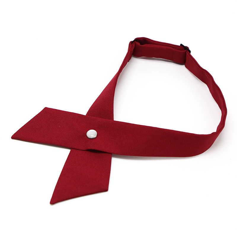Japanese and Korean Casual Cross jk Cross Bow Tie Solid Color Printed Bow for Men and Women Professional Uniform Bow Tie Collar Flower