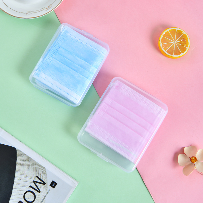 Portable dust-proof and moisture-proof mask box mask special storage box mask box