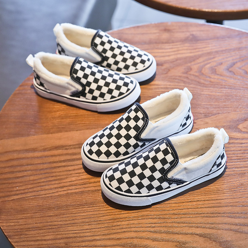Lazy One Pedal Two Cotton Shoes Children's Velvet Warm Shoes Baby Shoes Boys Cloth Shoes Girls Thick Cotton Shoes