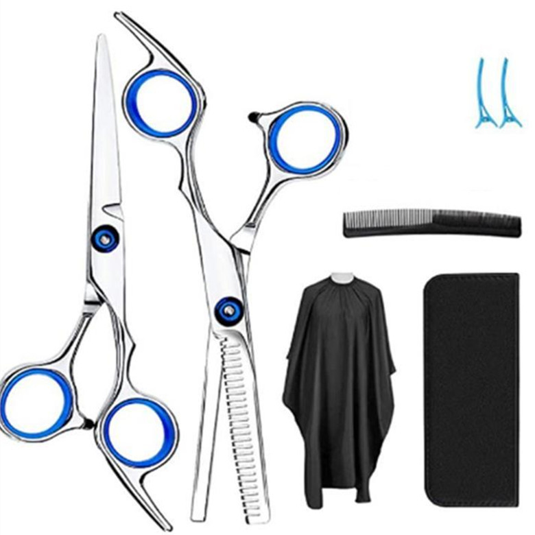 Hairdressing scissors Liu Hai scissors flat scissors tooth scissors thinning scissors hair salon children's family hairdressing tools suit wholesale