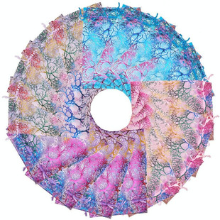9*12 colorful coral bronzing gift yarn bag/Amazon Christmas packaging small bag/organza bundle pocket