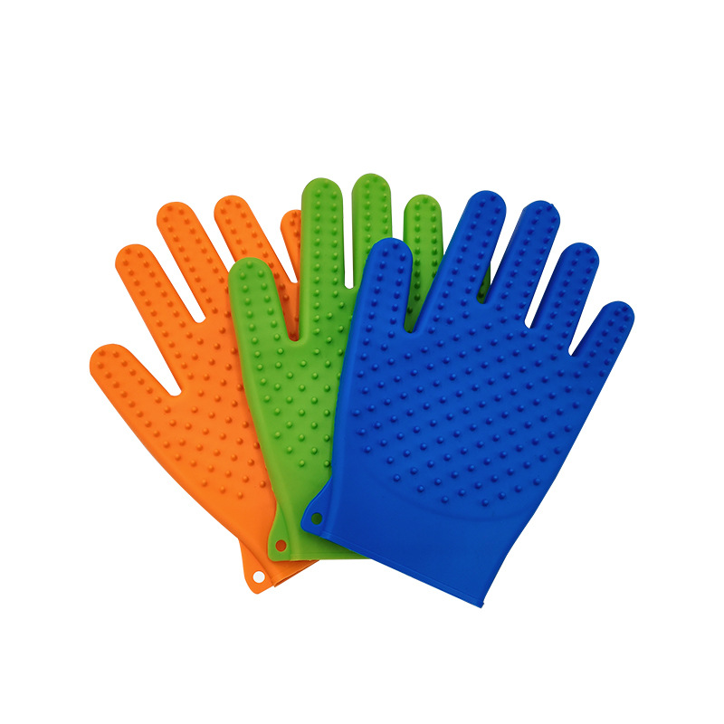 Silicone Cat Gloves Pet Hair Removal Floating Hair Removal Palm Brush Dog Cleaning Bath Care Gloves Comb