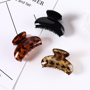 Factory wholesale fashion leopard hair clip plastic clip simple small top clip hair clip claw SR-612