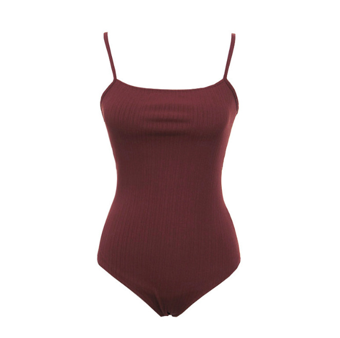 Korean-style New One-piece Swimsuit Sling Open-shoulder Triangle Belly-covering Slim Slim-fit Internet Celebrant Hot Spring Swimsuit