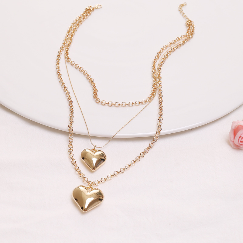 Europe and the United States cross-border jewelry love multi-layer necklace women's personality creative fashion jewelry INS clavicle chain N759