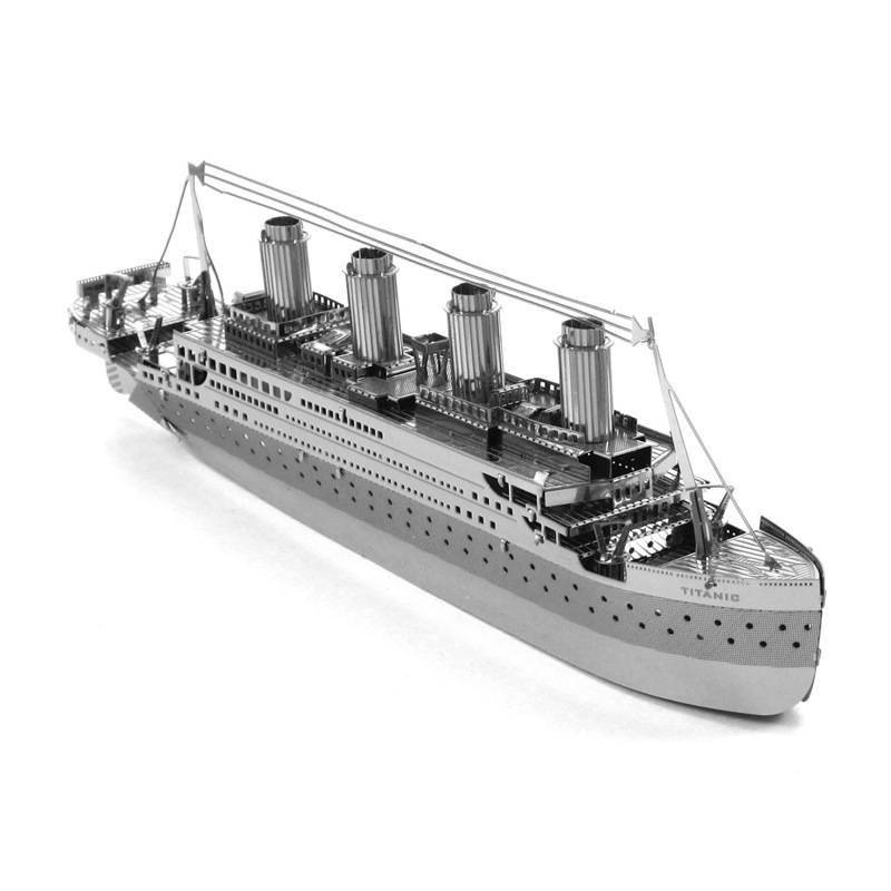 Aipin all-metal stainless steel DIY assembly model 3D lithographic stereo puzzle Titanic