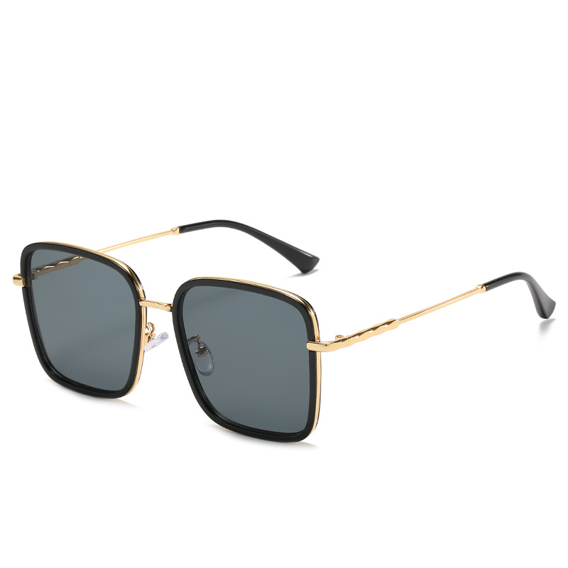 New Large Frame Box Sunglasses Women's European and American Internet Celebrity Drainage Explosive Sunglasses Fashion Wear Anti-UV Glasses