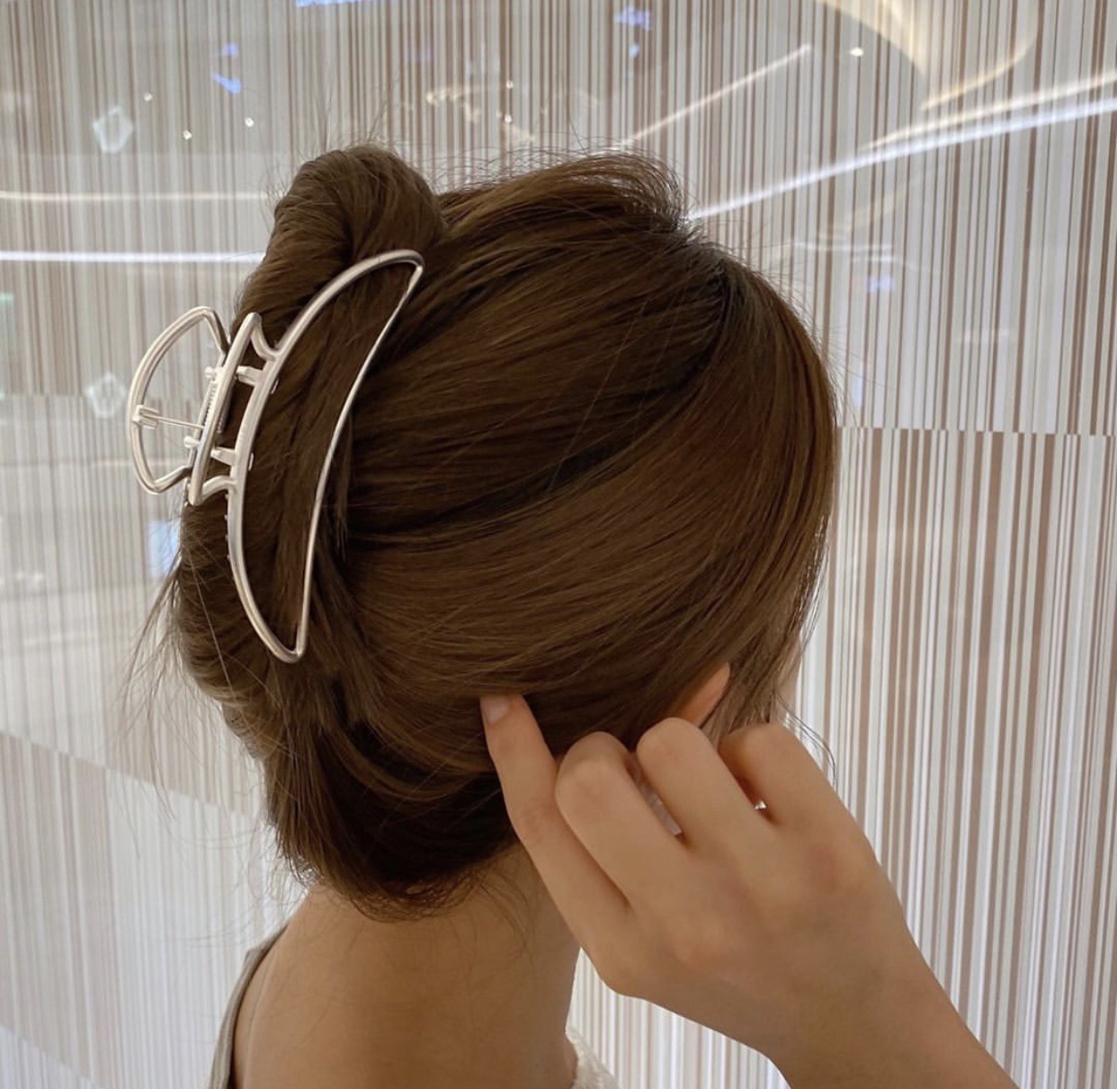 Cold style temperament hair large metal grip clip color plating sweet fairy hair grip Korean style ins female hair accessories_voghion.com