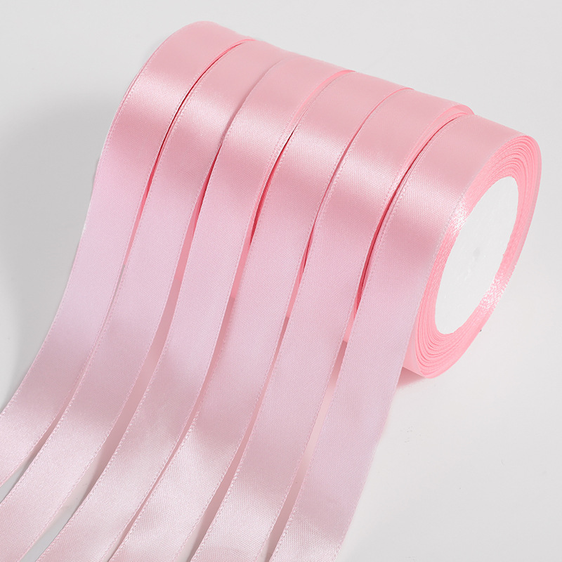 4cm Wide Pink Girl Wedding Small Bow Ribbon Cake Tie Hair Ribbon Dress Gift Box Ribbon Customization