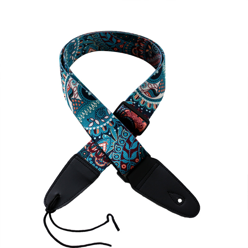 Factory wholesale guitar strap personalized color 5cm widened thickened folk electric guitar bass shoulder strap