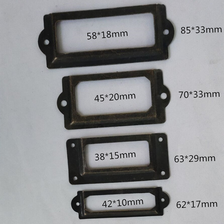 Antique label frame business card frame decorative frame gift box frame iron frame handle Qinggu 70*33mm