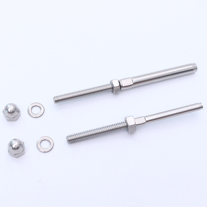 誉勝直供1/4-1/8ステンレス直棒接続器階段ガードレール部品ワイヤーロープ接続器|undefined