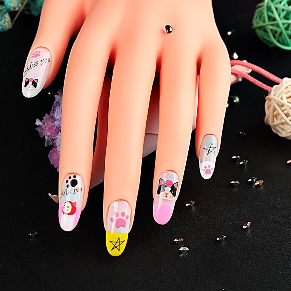 Manicure beginners practice prosthetic hand model pluggable nail finger bending display stand rubber hand silicone hand mold