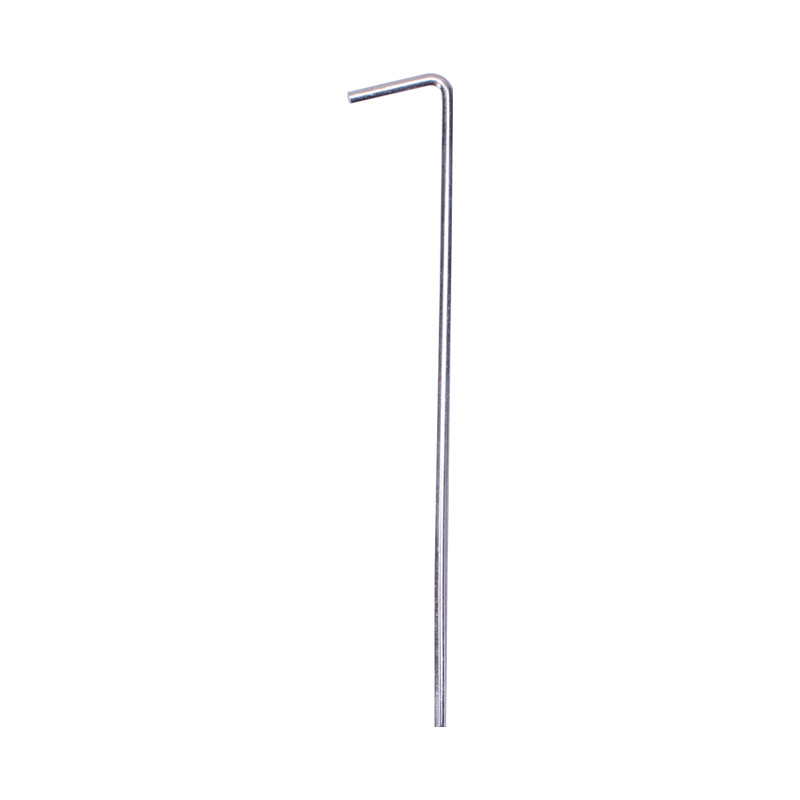 Factory wholesale 7-shaped ground nail tent football door agility ladder accessories curved hook electroplating steel ground nail L-type fixed nail