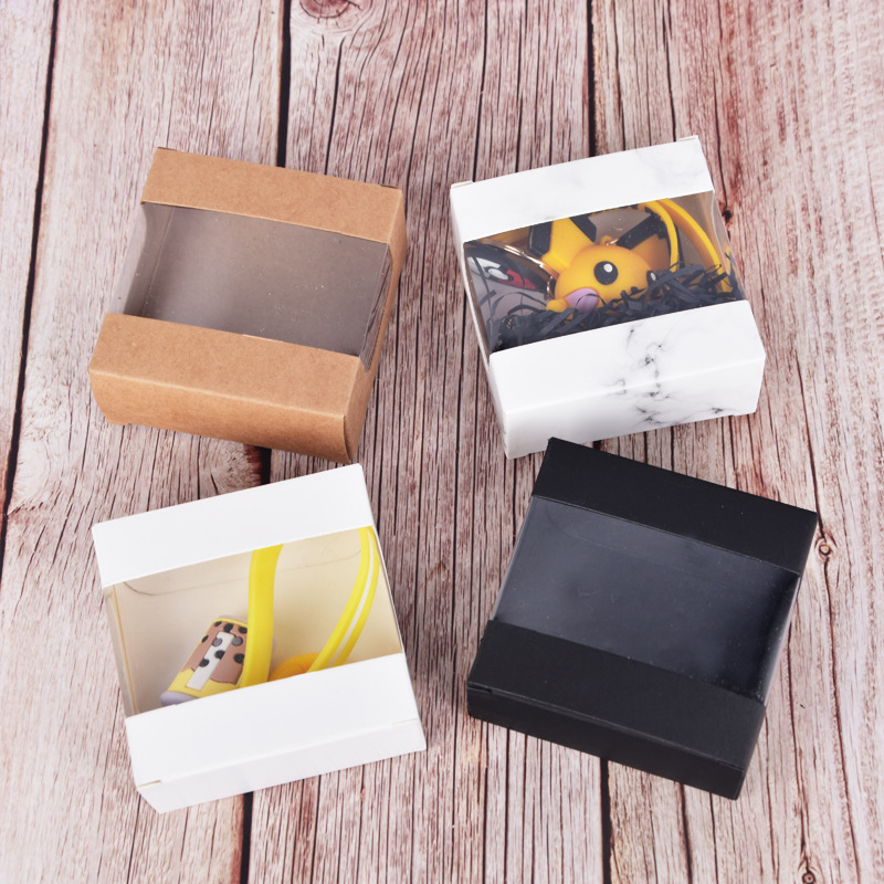 Handmade soap window carton key chain packaging small jewelry packaging box West Point packaging box spot