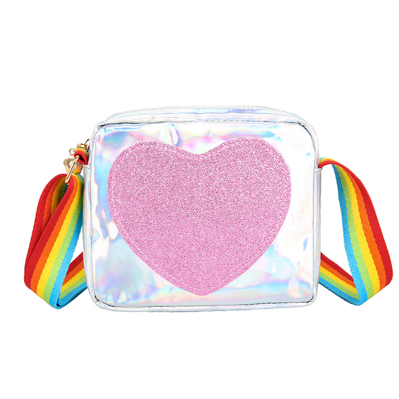 Korean style children's bag 2020 Summer new girls' messenger bag cute love pu children's shoulder bag accessories bag