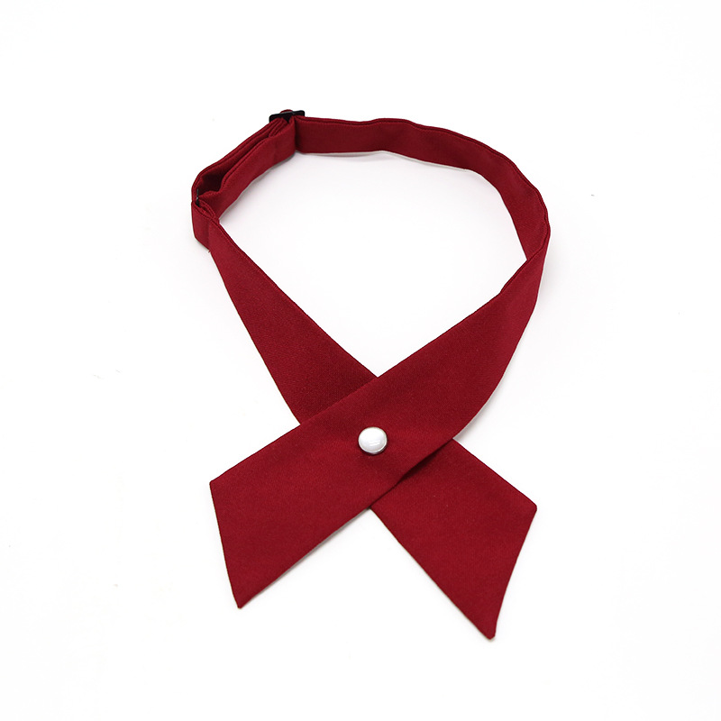 Japanese and Korean Casual Cross jk Cross Bow Tie Solid Color Printed Bow for Men and Women Professional Uniform Bow Tie Collar Flower