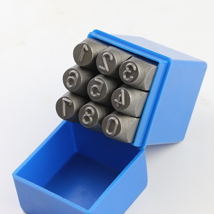 Supply 9pc digital punching leather steel stamp steel stamp punch DIY leather carving tool Digital letter Printing Punch
