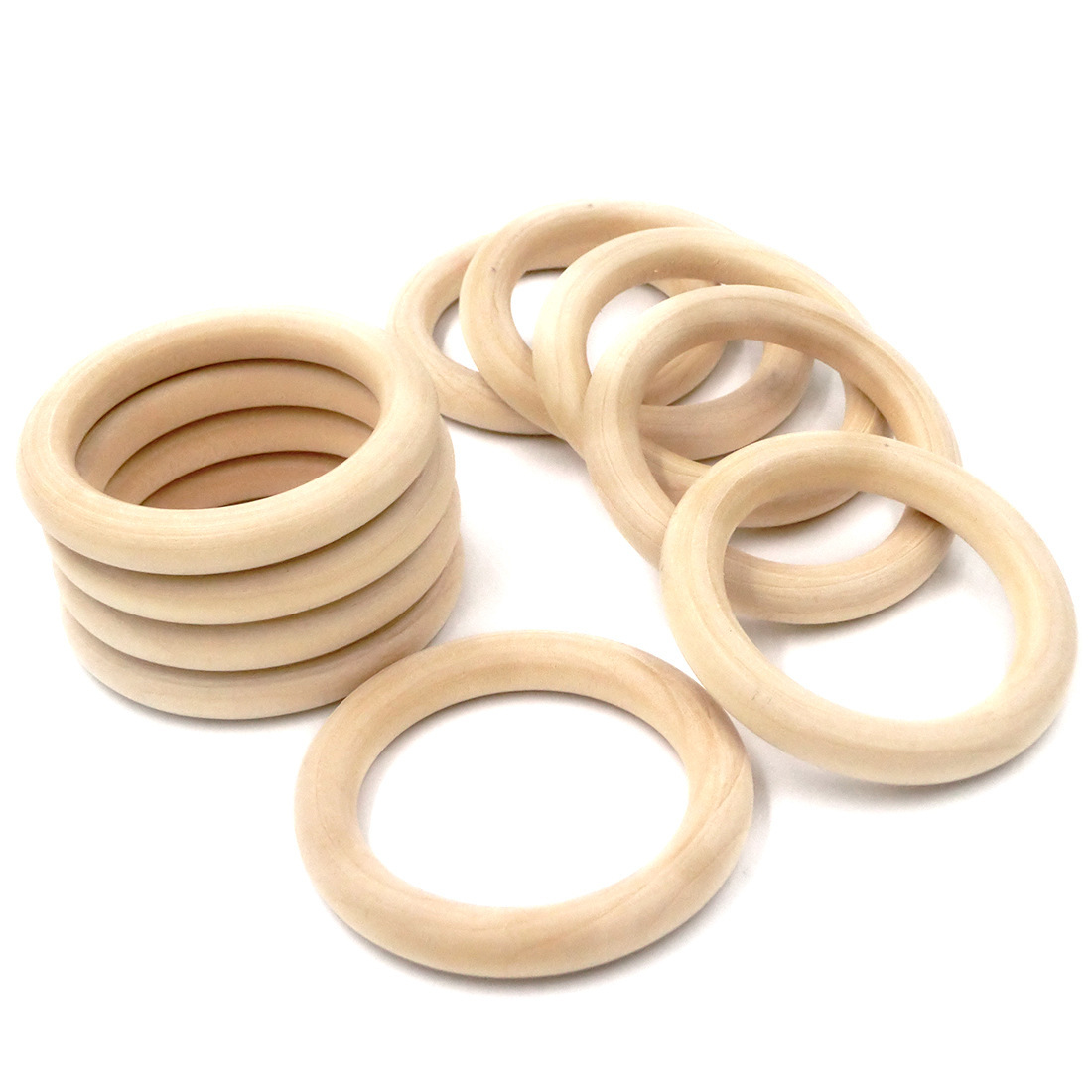 Factory wholesale DIY Hemu wooden ring wooden ring hanging ring wooden ring handle handbag accessories decorative pendant