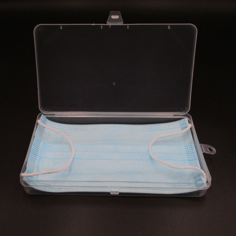 Transparent plastic pp empty box rectangular covered plastic box mobile phone parts box sample mask packaging storage box