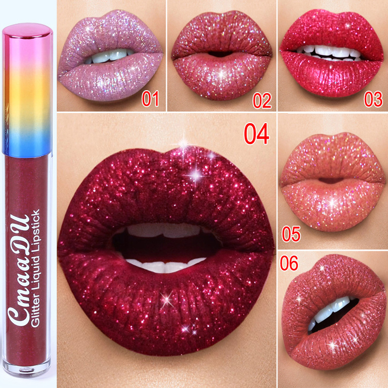 Makeup CD Diamond lip glaze magic color shiny matte metal lip gloss lipstick wish foreign trade cross-border