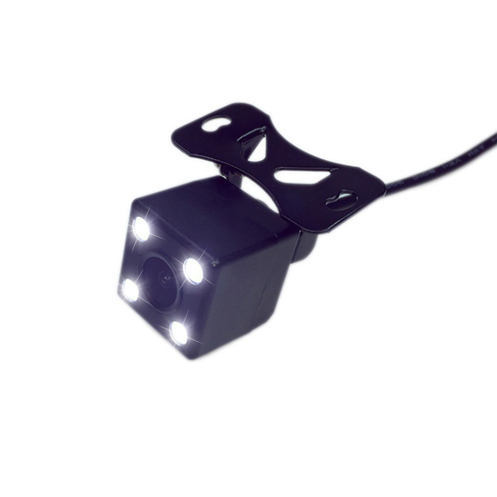 Cross-border direct sales car HD plug-in CCD camera night vision waterproof shockproof rear view reversing 4 light camera