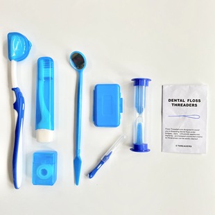 Orthodontic care applicable toothbrush orthodontic protective wax braces applicable orthodontic care suit eight-piece set