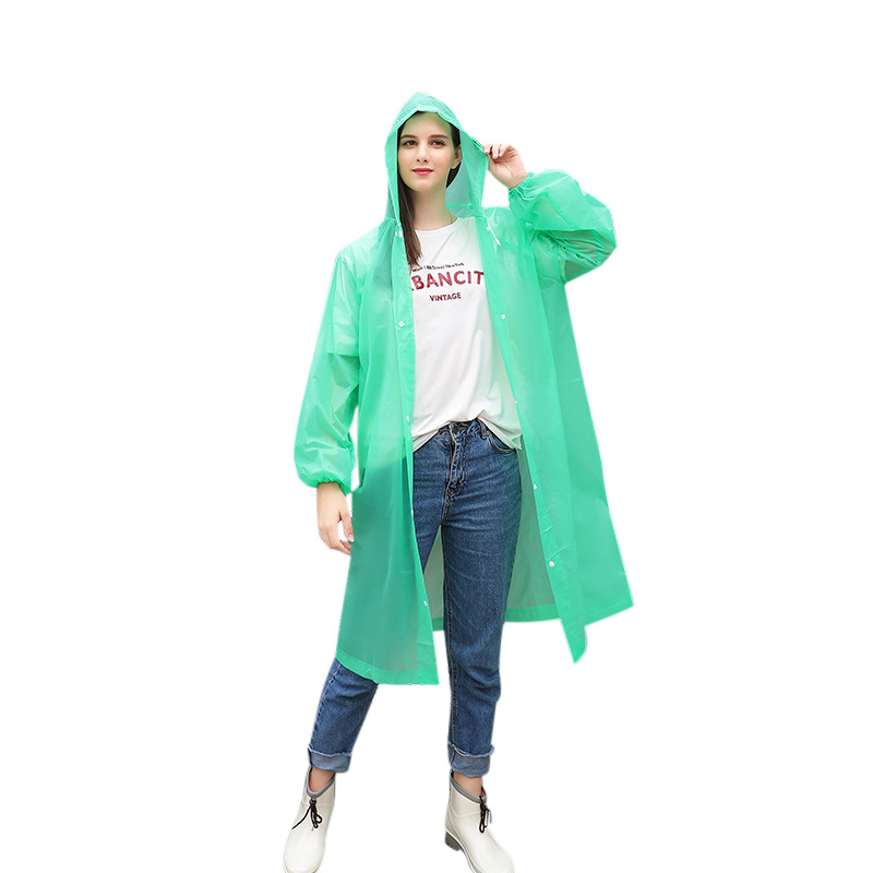 Outdoor Adult Non-Disposable Thickened Raincoat Lightweight Transparent Portable Travel Hiking Mountain Photography