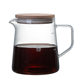 Wholesale High Borosilicate Glass Coffee Pot Coffee Set Glass Coffee Sharing Pot Home Acacia Wooden Lid Coffee Pot