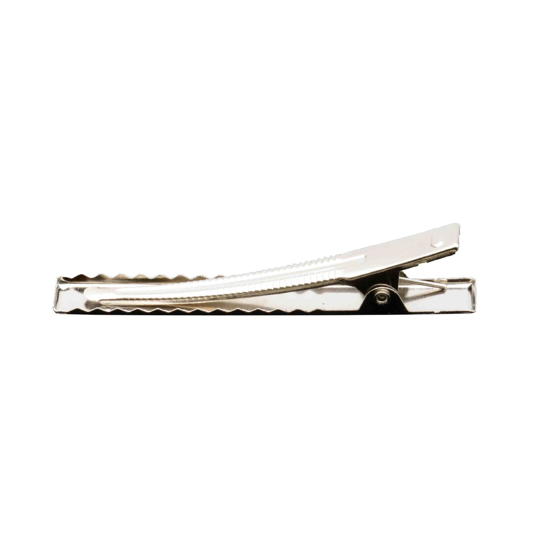 Korean style 5mm gold black silver fine duckbill clip Square crocodile hairpin bow headdress handmade jewelry accessories wholesale