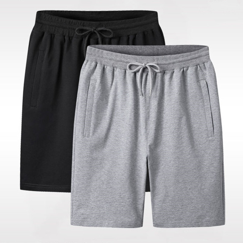 Solid Color Casual Shorts Men's Youth Cotton Sports Shorts Middle Pants Casual Korean Style Five-point Pants Men's Beach Pants