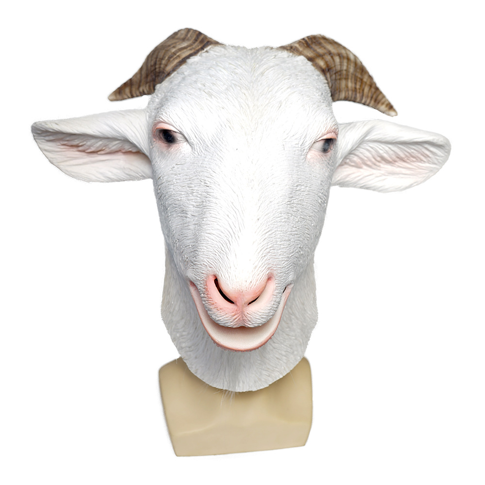 Christmas Gift Carnival party trick funny mask animal goat latex mask factory direct sales