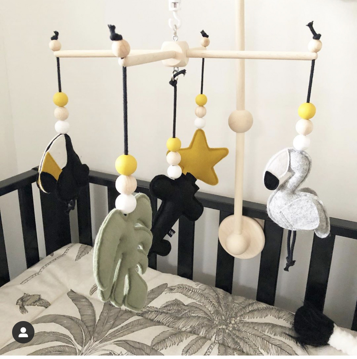 ins Decorative Nordic Style Crib Felt Wind Bell Baby Bed Bell Bed Mantle Wind Bell Children's Room Decorative Hanging Ornaments
