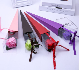 Goddess Day Teacher's Day Carnation Single Rose Gift Box Single Flower Packaging Box Multicolor Flower Box Wholesale