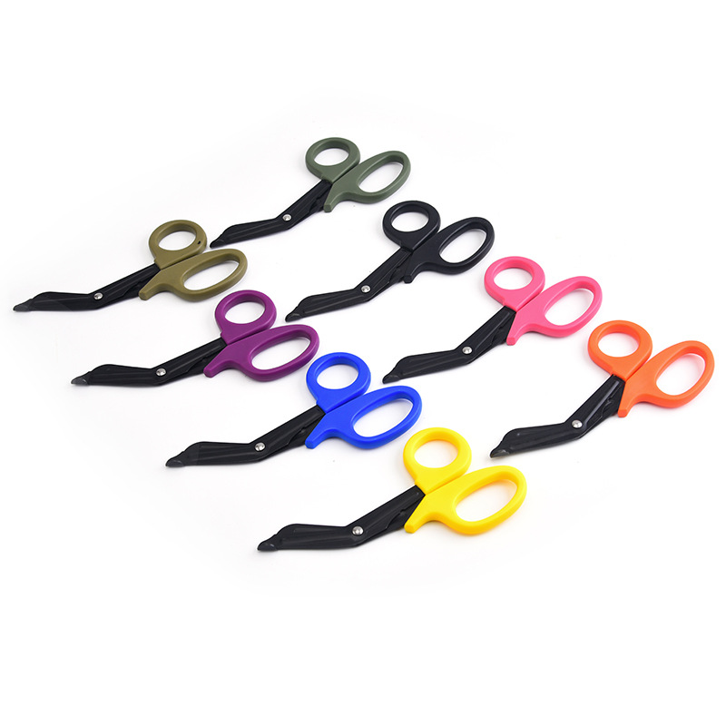 Stainless steel 18.5cm thick elbow gauze scissors outdoor bandage muscle patch mini scissors home wholesale