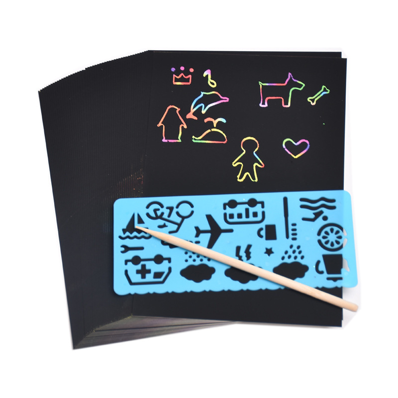 メーカー直販のカラフルなスクラッチ紙32k子供のスクラッチ絵創意diy絵画スクラッチ幼稚園の創作|undefined