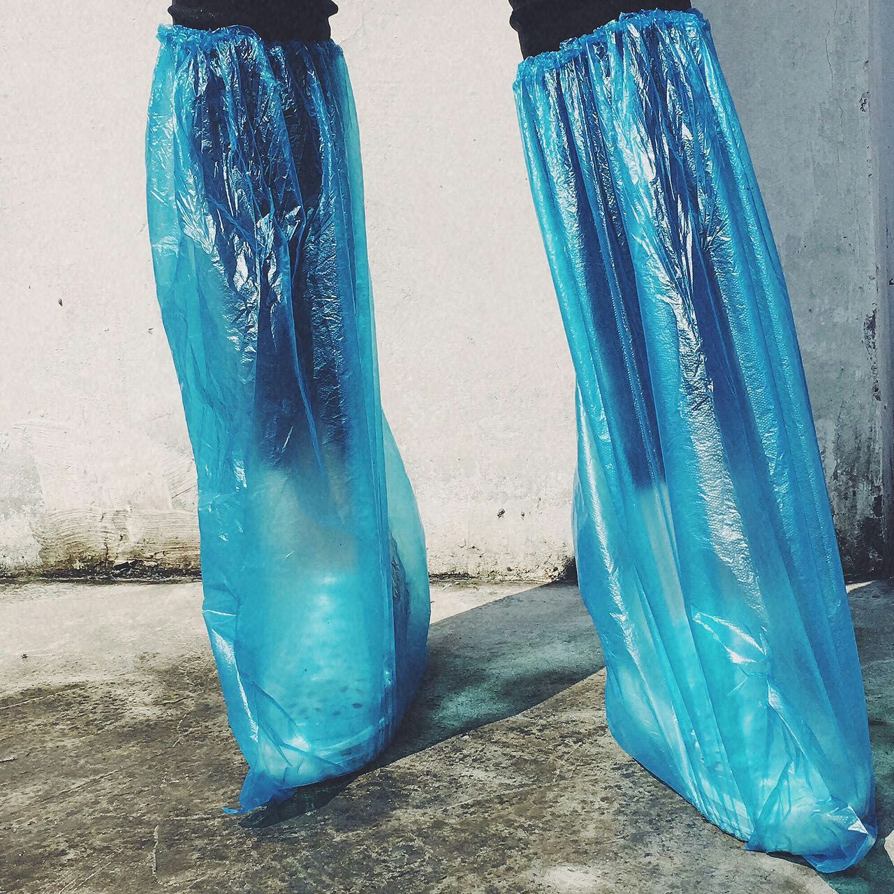 Disposable Long-tube Shoe Cover Waterproof Anti-pollution High-tube Beam Plastic Foot Cover Household Isolation Indoor Outdoor Rain Boots