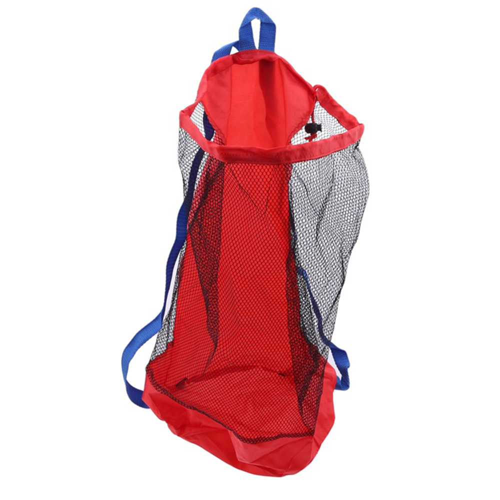 Children's Beach Toy Mesh Bag Backable Large Mesh Bag Baby Sand Dig Hourglass Shovel Tool Storage Bag