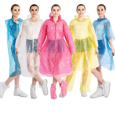 Disposable raincoat thickened adult factory direct student scenic spot drifting outdoor portable poncho transparent wholesale