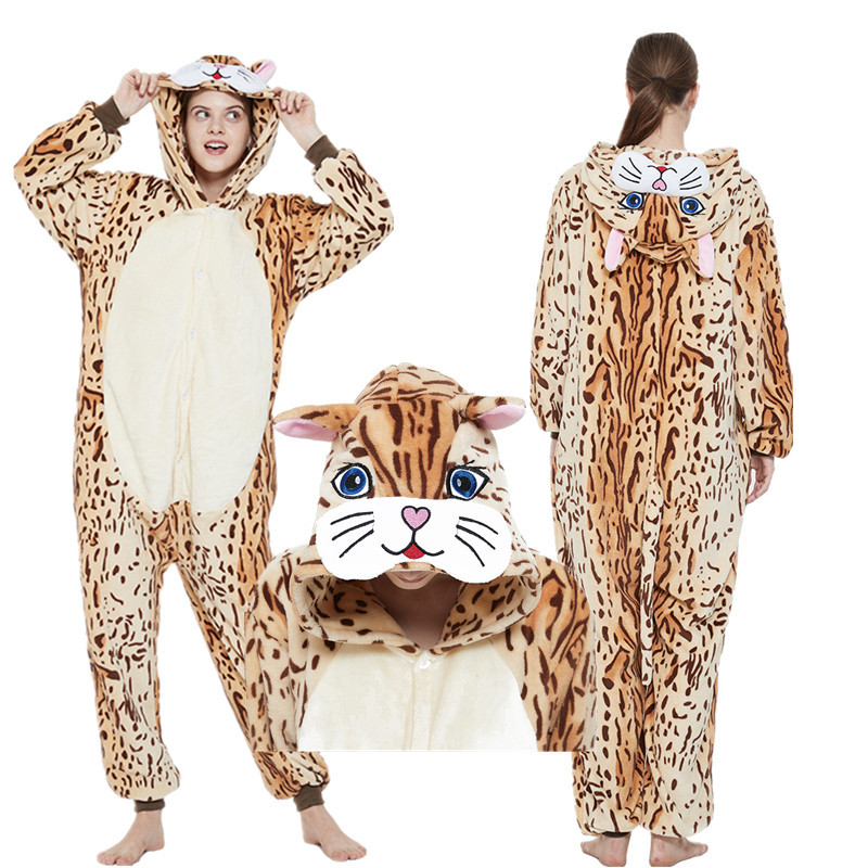 Cartoon one-piece pajamas animal adult children autumn and winter New Black Devil Devil home clothing manufacturers wholesale
