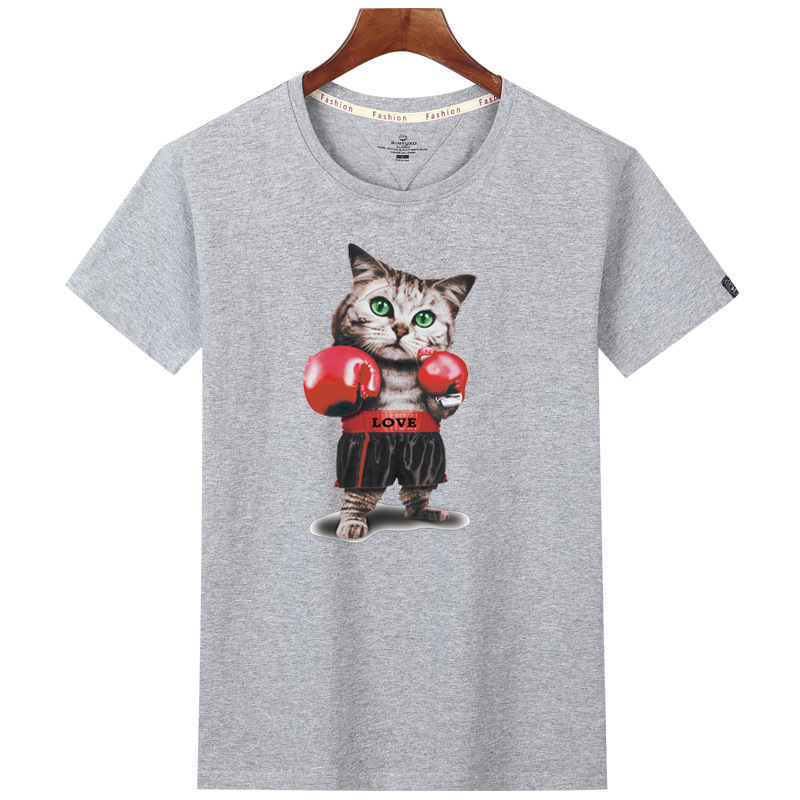 2020 spring and summer men's trendy short-sleeved loose combed cotton round neck plus size breathable jersey bottoming shirt one-piece delivery