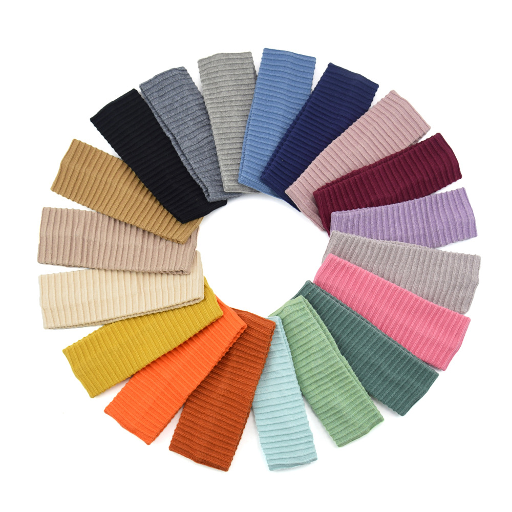 European and American elastic vertical pattern knitted wool headband parent-child hair band Sports yoga hair accessories face washing headband Korean style headband